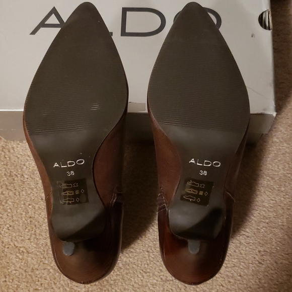 Aldo Brown Leather Booties - NEW - Picture 2 of 3